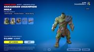 The Sakaaran Champion Hulk skin will remain listed until August 24, 2024 (Image via Epic Games) (Image via Epic Games)